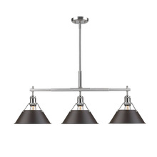  3306-LP PW-RBZ - Orwell 3-Light Linear Pendant in Pewter with Rubbed Bronze